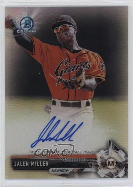 2017 BOWMAN CHROME Prospect Auto Refractor /499 Jalen Miller