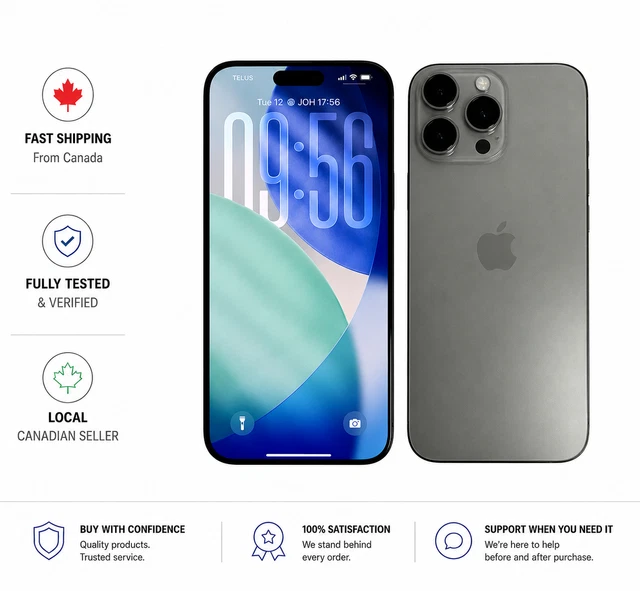 APPLE IPHONE 16 Pro Max 512gb, Unlocked, AppleCare Warranty, BH