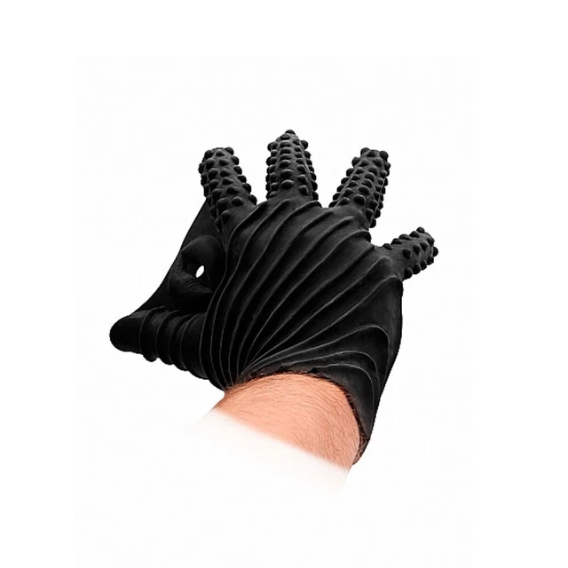 Fist-it guanto in silicone con stimolatori e foro per la masturbazione maschile