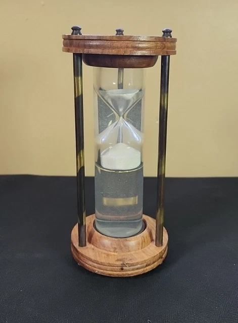 Reloj de arena antiguo temporizador de arena flotante líquido náutico marino de la Royal Navy