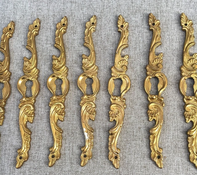 36 french antique furniture ornaments lot Mid-1900's brass Louis XV style 2