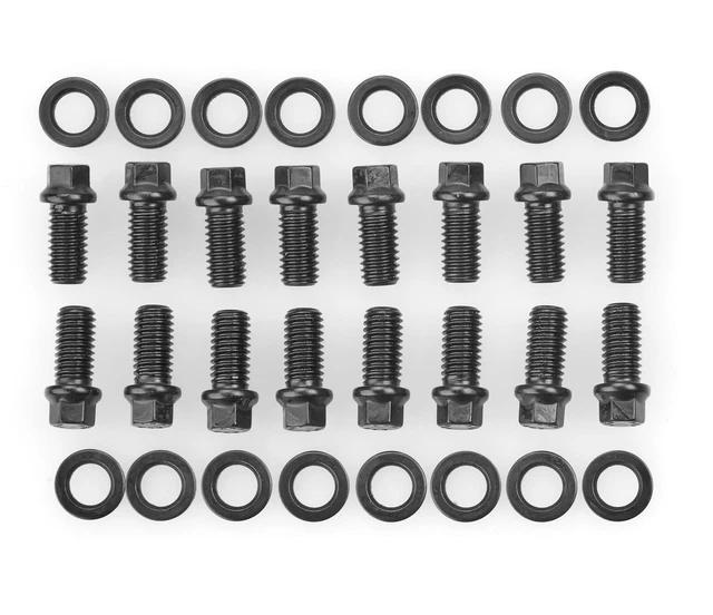 ARP 100-1102, Black hex head, header bolt, 3/8-16 thread, set of 16