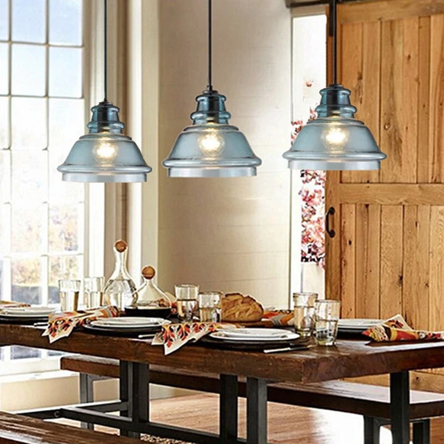 Kitchen Pendant Light Modern Ceiling Lights Glass Lamp Blue Chandelier Lighting