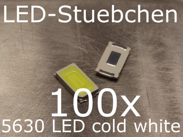 100x 5630 Kaltweiss 150 mA SMD LED Gurtabschnitt 0,5W