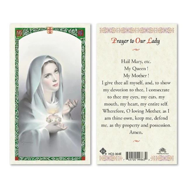 Our Lady Of Knock Laminated Prayer Card With Gold Col vrogue.co