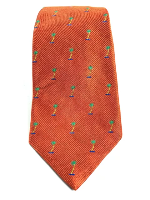 Cravate en soie homme Robert Talbott James Clothier États-Unis 4,25 pouces x 58 pouces orange brûlé 3