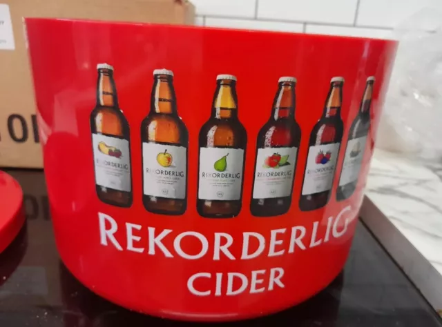 Official Rekorderlig Cider Ice Bucket Beer Cooler Drinks- Man Cave/Home Bar- New