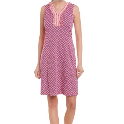 J McLaughlin Lola Dress Catalina Cloth Fringe Trim Size Large