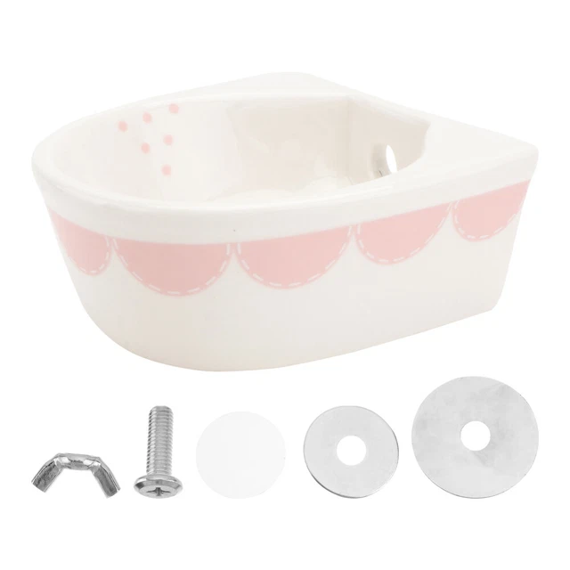 Chinchilla Bunny Feeding Bowls cuencos colgantes de jaula anti-giro-anti-mordida para