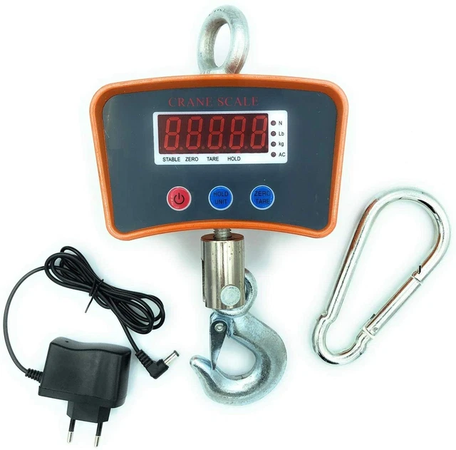 Bilancia Digitale Professionale Da Gru Con Gancio Acciaio 500kg Industriale - Foto 14