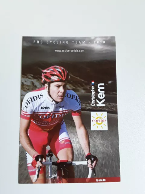 CYCLISME Carte cycliste CHRISTOPHE KERN Équipe COFIDIS saison 2010 .