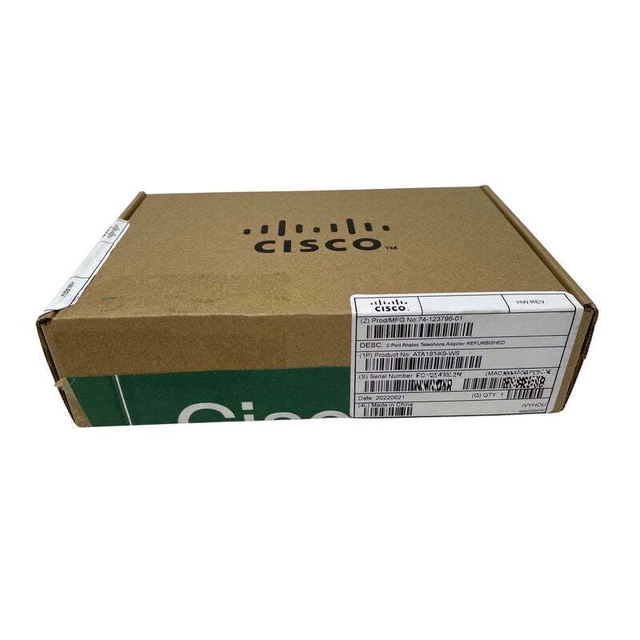 CISCO ATA 191 Analog Terminal Adapter (ATA191K9RF) Refresh w/1Year