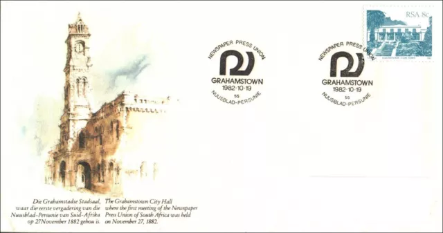 South Africa RSA 1982 Newspaper Press Union Grahamstown Cover Booklet Insert