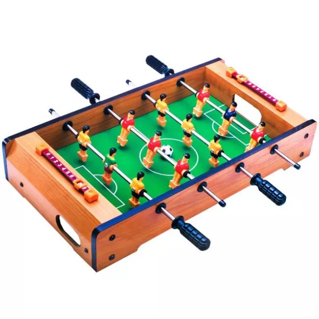 Wooden Classic Mini Table Top Foosball Soccer Football Game Set Kids Toy 20''