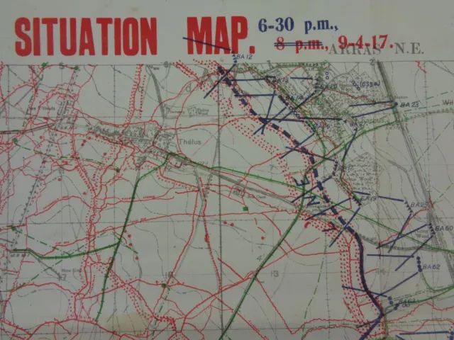 WW1 &SITUATION TRENCH MAP