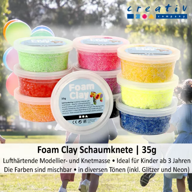 (1Kg = 114 EUR) Foam Clay Modelliermasse, 35g, weich und leicht, Wolkenschleim