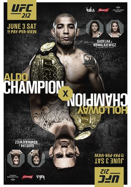 Aldo Vs Holloway Poster Locandina 45X32Cm || Arti Marziali Mma Ufc