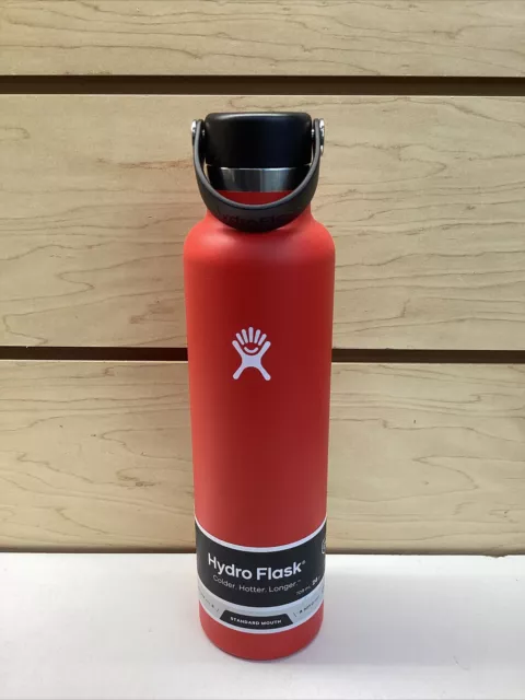 Vacuum Insulated Standard Mouth Stainless Steel Water Bottle with Fl, 24 oz Goji