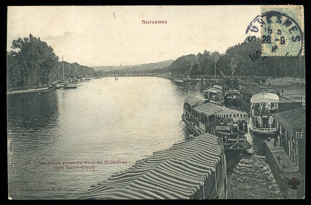 92 SURESNES  la seine prise du pont de suresnes  (6)