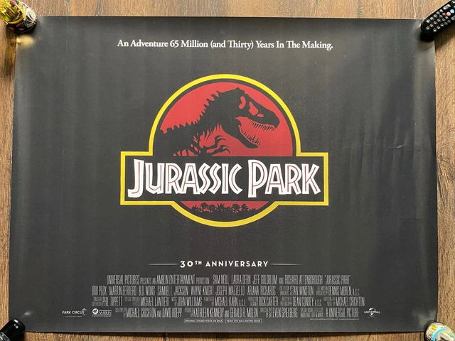 JURASSIC PARK 30TH Anniversary Original Quad Cinema Poster 2023 £45.00 ...