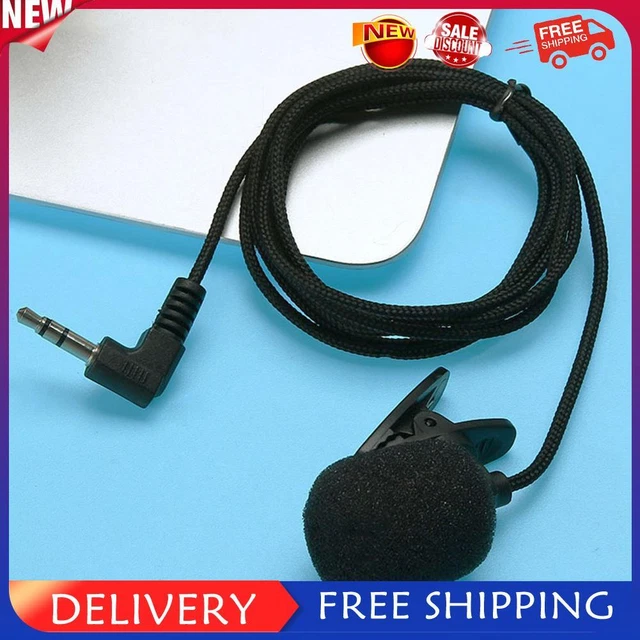 3.5mm Condenser Wired Microphone Portable Hands-free for Audio Video Recording