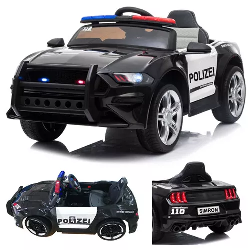 👮🏻 POLIZEI Auto 2x Motoren Elektro Kinderauto Kinder Elektroauto Fernbedienung