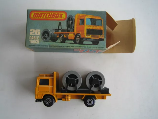 Matchbox-Lesney-Nr. 26-Cable Truck Volvo-LKW-1-75-OVP-Box