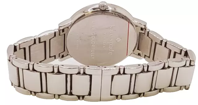 kate spade Women's 1YRU0322 "Gramercy" Crystal-Accented Silver-Tone Watch 3