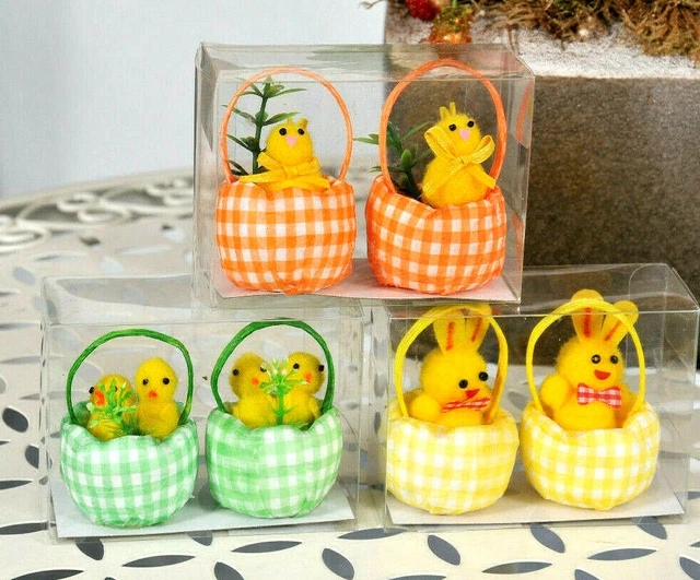 CHENILLE OSTERKÜKEN KÜKEN Osterdeko Dekoküken Osterhase 2er Pack EUR 4 ...