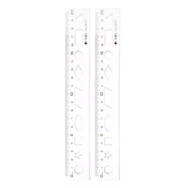 2pcs Unbreakable Flexible Rulers 20cm PVC Folding Plastic Ruler Transparent