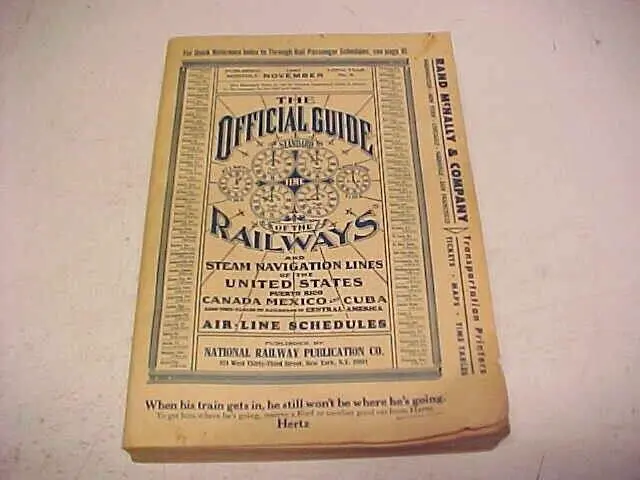 Railroad Books, 1967 Official Guide of Railways. very good condition. Some wear.