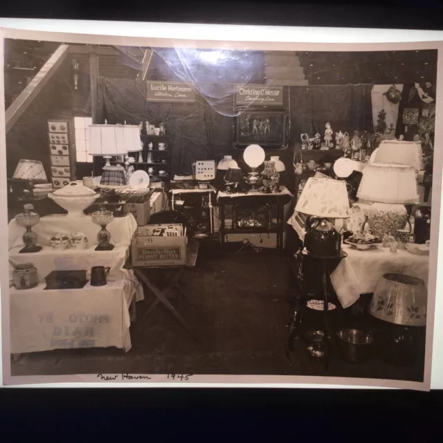 Vintage 1945 Antique Display Photo 8 x 10 NEW HAVEN CT ANTIQUE SHOW