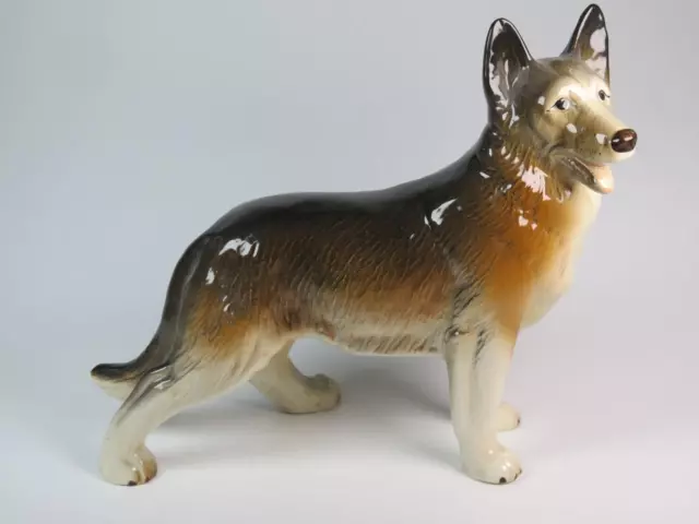 VINTAGE MELBA WARE German Shepherd Dog Figurine 1950s