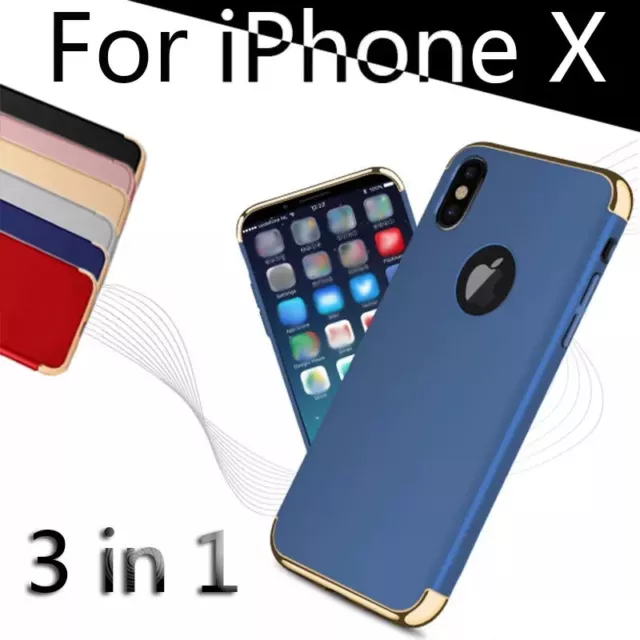 Coque Protection Rigide 3 en 1 Iphone X TEN 10 Couleur Au Choix