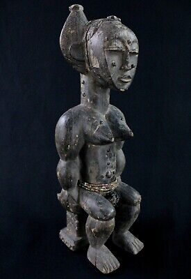 Art African Arts Tribal - Antique Statue Atié Akié Attie Akan - 40 CMS