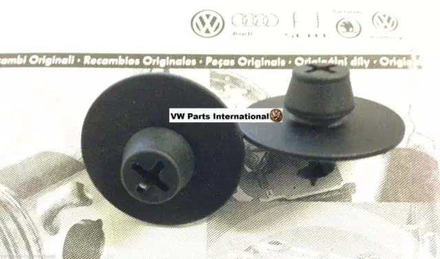 Genuine VW Audi Seat Skoda Black Round Screw in Floor Mat Carpet Clips OEM Parts