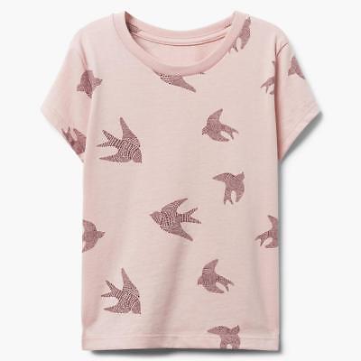 Nuovo con etichette Gymboree Bird Tee Shirt Top Girls Rosa 3,5/6,7/8,10/12,14