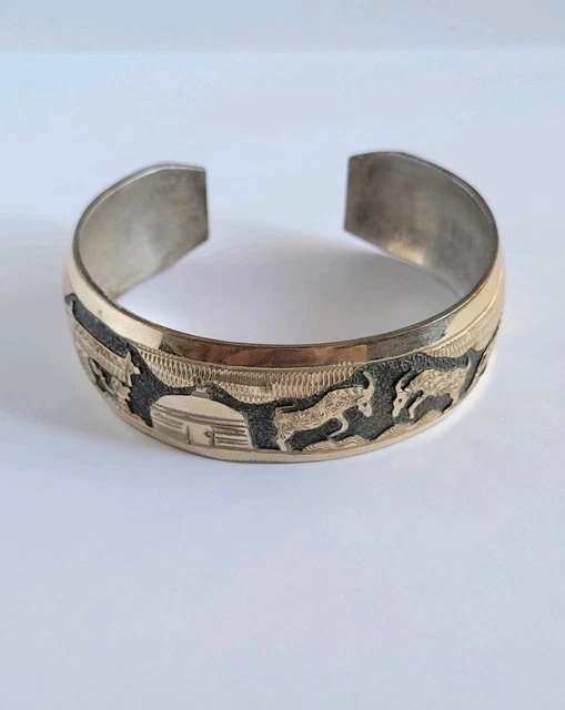 NAVAJO Tom and Sylvia Kee 12KG シルバーバングル Lot - TOM & SYLVIA KEE NAVAJO STERLING SILVER 1/20 12K GOLD