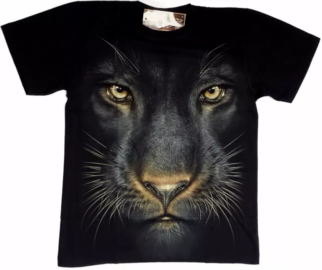 Schwarzer Panther Hd-Tshirt M L Xl Xxl Katze Hd-Druck Shining In The Dark