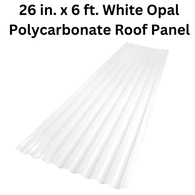 26 In. X 6 Ft. Polycarbonate Roof Panel in Clear