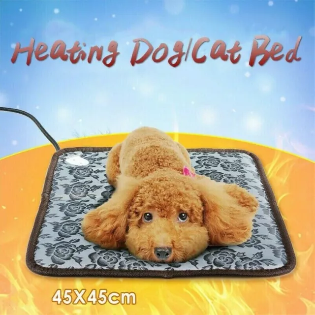 Pet Electric Heated Mat Heating Pad Dog Cat Warm Blanket Winter Thermostat