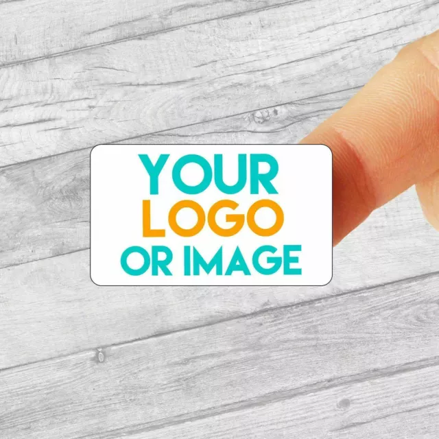 Custom Logo Sticker/Labels Personalised Mini Colour /Address -38.1 x 21.2mm