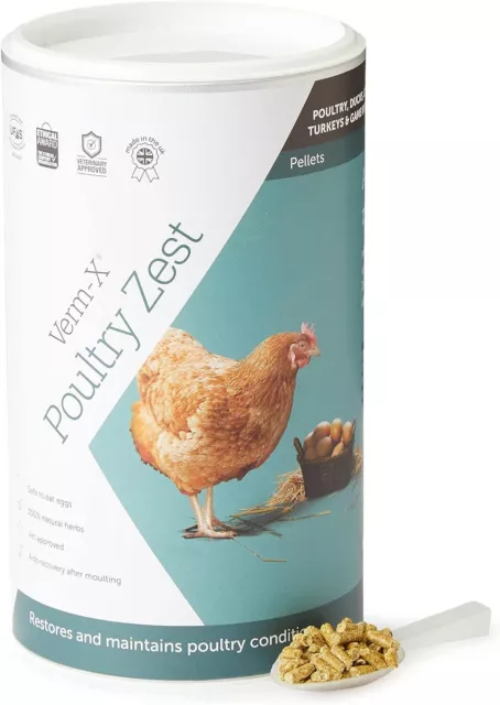 Verm-X Poultry Zest for Recovery After Moulting. Restores and Maintains Conditi