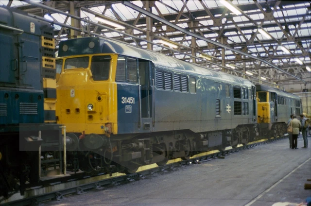 ORIGINAL 35MM NEGATIVE Class 31/4 31451 at Longsight 1984 (3015) £1.10