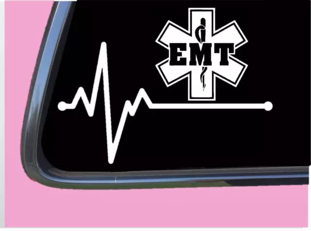 EMT Lifeline TP 261 vinyl 8" Decal Sticker first responder ambulance patch shirt