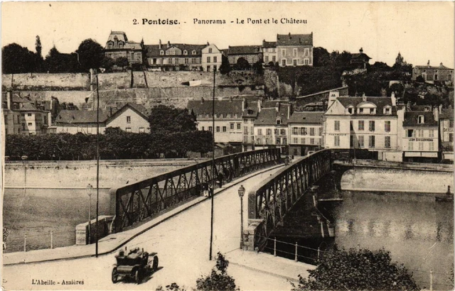 CPA AK PONTOISE - Panorama - Le Pont et le Chateau (519326)