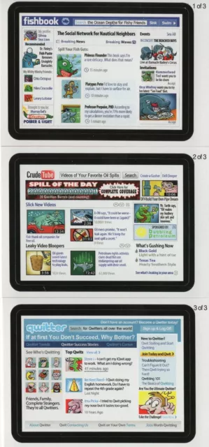 2010 Topps Wacky Packages ANS7 Set of 3 Web Bonus Stickers