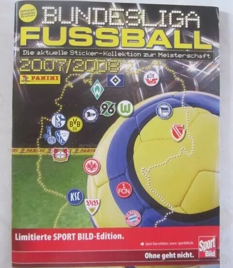 Panini Bundesliga Fussball 2007/2008 Album mit ca 55 Bilder