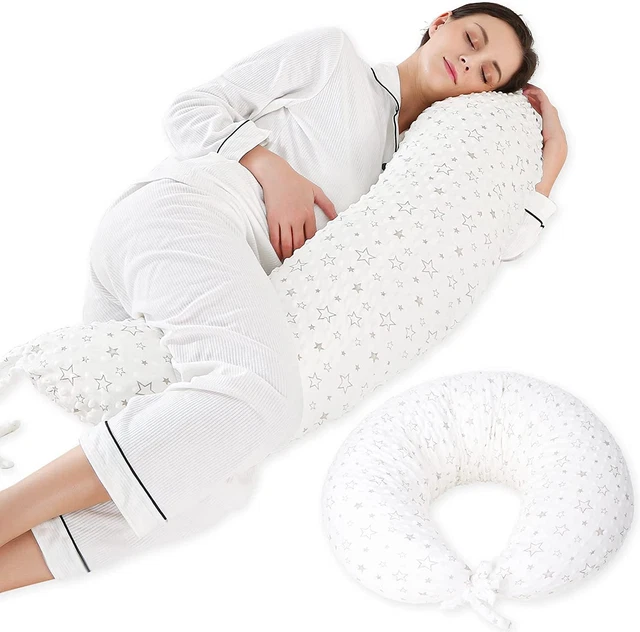 Pregnancy Pillow for Side Sleeping,Full Body Maternity Pillow w/ Removable Cover