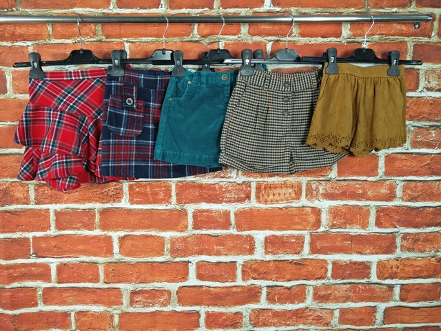 GIRLS BUNDLE AGE 4-5 YEARS NEXT ZARA etc SKIRT SHORTS SET TARTAN CORDUROY 110CM